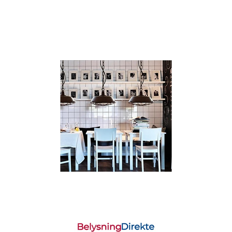 1 Lys Vintage Metall Pendellampe