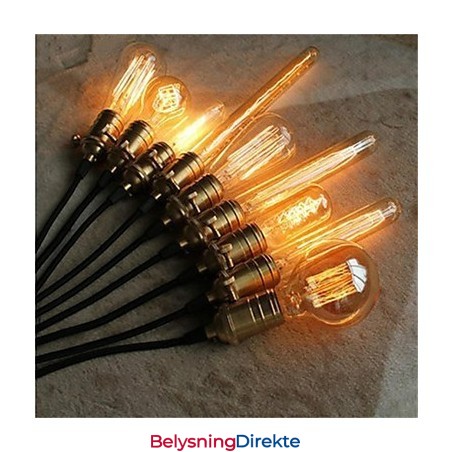 Amerikansk Retro Minimalistisk Enkel Kobberlysekronelampe