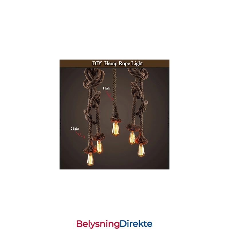 1 Lys Diy Kunst Hamptaulys Kreativ Hamptau-Dråpelys