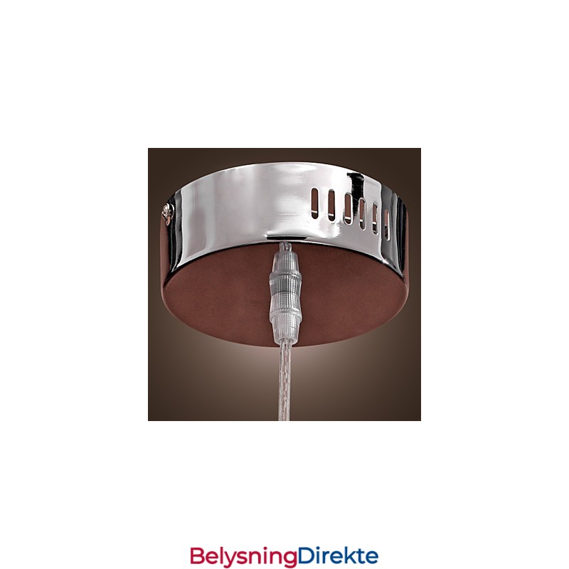 Moderne Og Moderne Globeformet Mini-Stil Anhengslampe I Metall I Krom