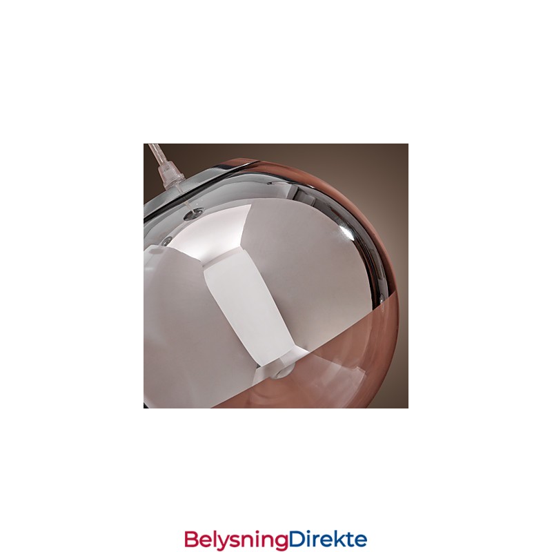 Moderne Og Moderne Globeformet Mini-Stil Anhengslampe I Metall I Krom