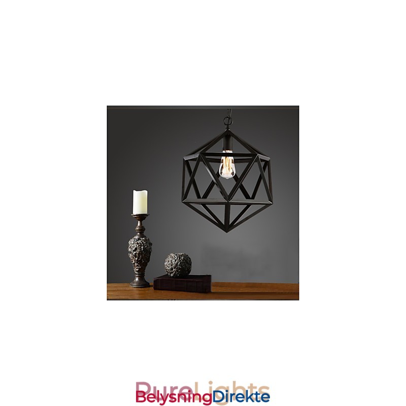 Retro Industriell Lampe Droplight Heksaeder Kunstnerisk Originalitet Smijern Pendellampe