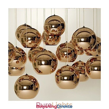 Kreativ Enkel Glass Nordisk Retro Galvaniseringskule Anhengslampe