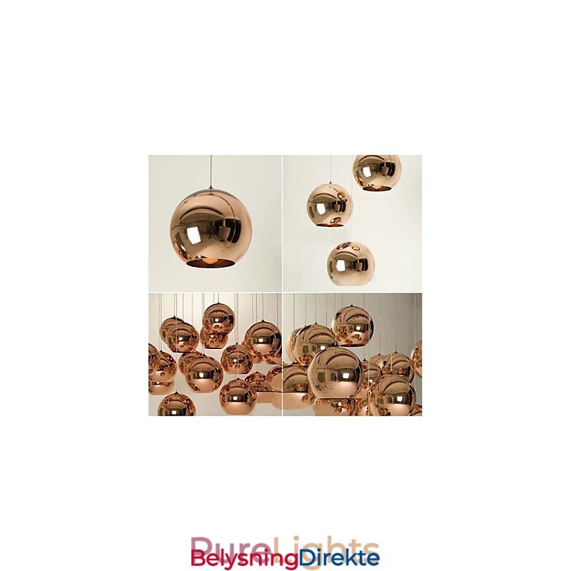 Kreativ Enkel Glass Nordisk Retro Galvaniseringskule Anhengslampe