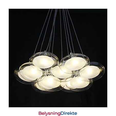 Moderne, Samtidskunstnerisk Anhengslampe I Krom I Metall