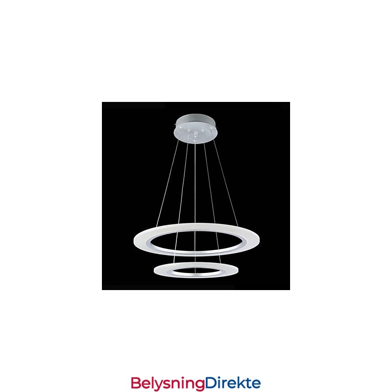 Moderne Pendellampe I Taket, Hengende Lysekronelampe Med 2 Ringer