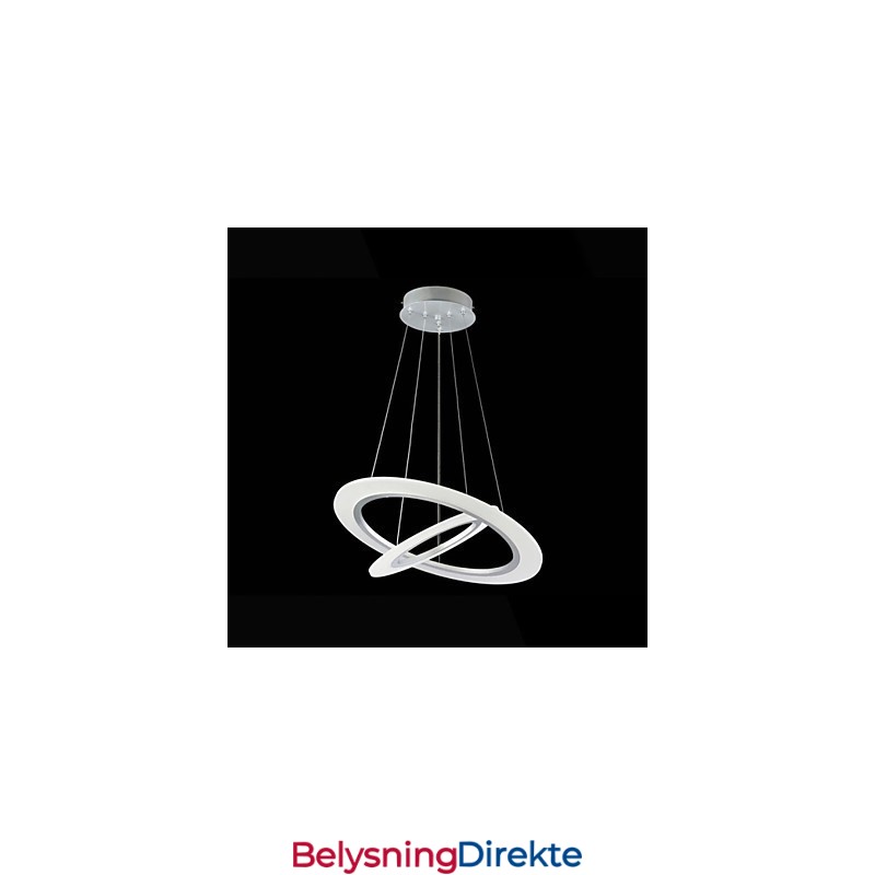 Moderne Pendellampe I Taket, Hengende Lysekronelampe Med 2 Ringer
