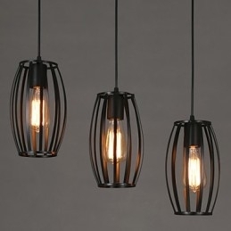 Kreativ Loftslampe Som Restaurerer Gamle Måter, Smijernslysekrone Med Ett Hode