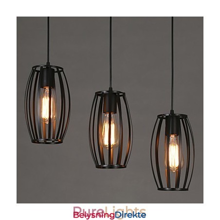 Kreativ Loftslampe Som Restaurerer Gamle Måter, Smijernslysekrone Med Ett Hode