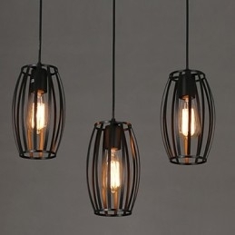 Kreativ Loftslampe Som Restaurerer Gamle Måter, Smijernslysekrone Med Ett Hode