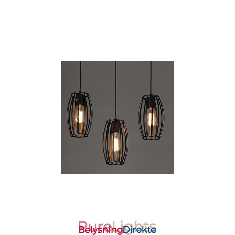 Kreativ Loftslampe Som Restaurerer Gamle Måter, Smijernslysekrone Med Ett Hode