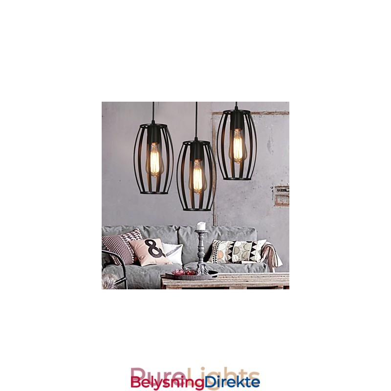 Kreativ Loftslampe Som Restaurerer Gamle Måter, Smijernslysekrone Med Ett Hode