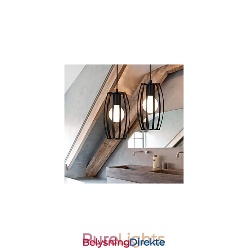 Kreativ Loftslampe Som Restaurerer Gamle Måter, Smijernslysekrone Med Ett Hode