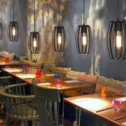 Kreativ Loftslampe Som Restaurerer Gamle Måter, Smijernslysekrone Med Ett Hode