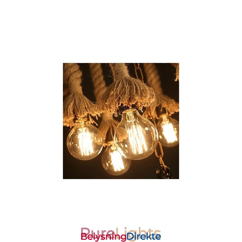 Vintage Maleri Plast Pendellampe