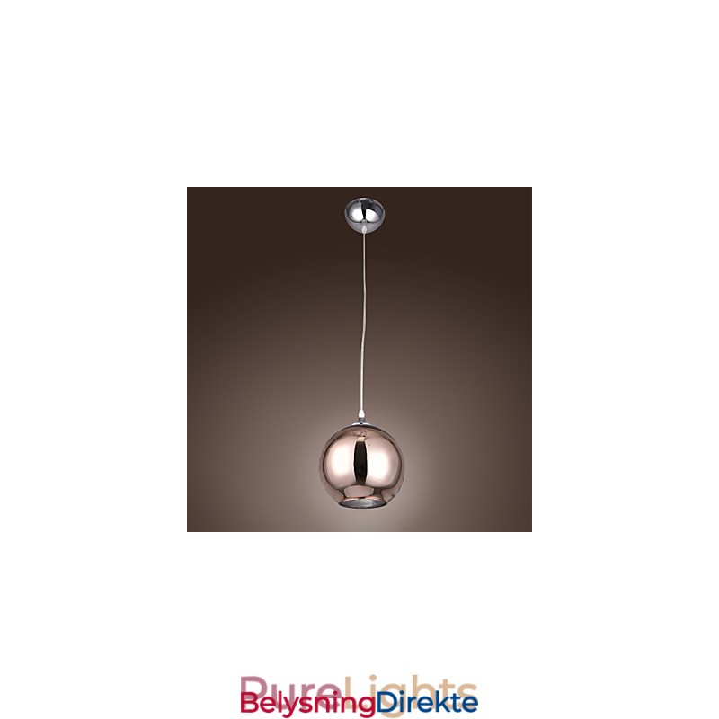 60 Moderne Samtidsstil Globe Galvanisert Metall Pendellampe