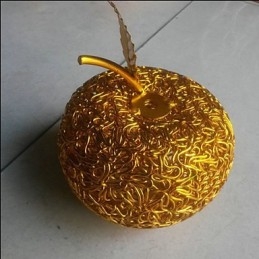 Vevd Aluminiumslysekrone Med Syv Hodelamper I Eple