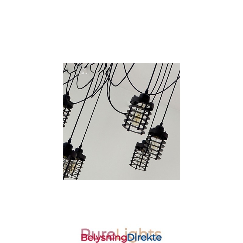 Vintage Edison Justerbar Taklampe Med Flere Justerbare Elementer, Pendellampe, Lysekrone, Moderne, Elegant, Industriell, Spisestue