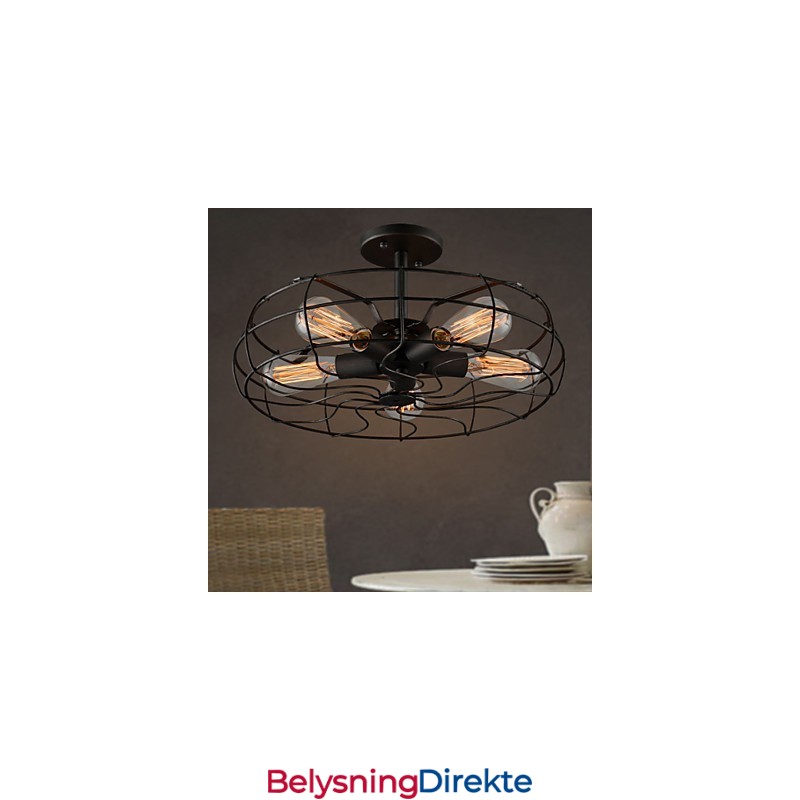 Loft Vintage Kreativ Belysning Lamper Amerikansk Landlig Stil Minimalistisk Jern Industriell Vifte Lysekrone