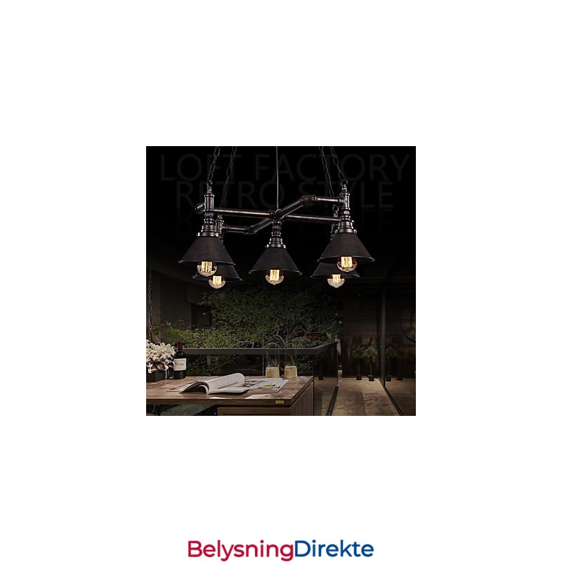 Retro Klassiske Metalltaklamper Enkle Pendellamper Kafependellampe