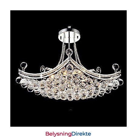 Moderne Og Moderne Krystallbelagt Metallpendellampe