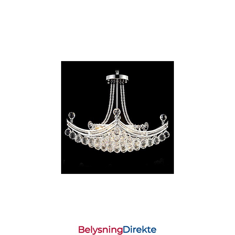 Moderne Og Moderne Krystallbelagt Metallpendellampe