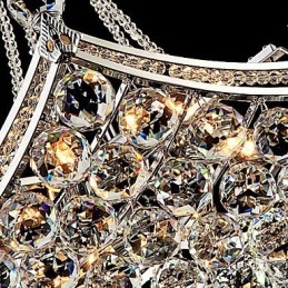 Moderne Og Moderne Krystallbelagt Metallpendellampe