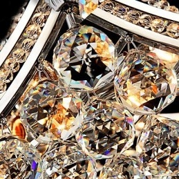 Moderne Og Moderne Krystallbelagt Metallpendellampe