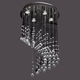 Moderne Samtids Krystall Krom Metall Innfelt Montering