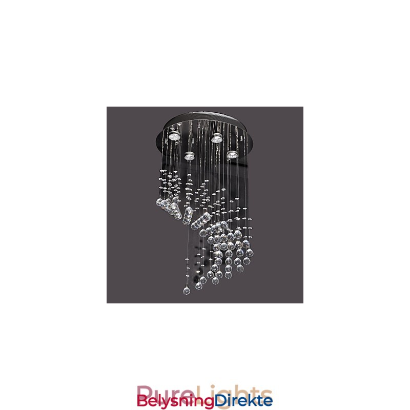 Moderne Samtids Krystall Krom Metall Innfelt Montering