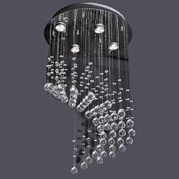 Moderne Samtids Krystall Krom Metall Innfelt Montering