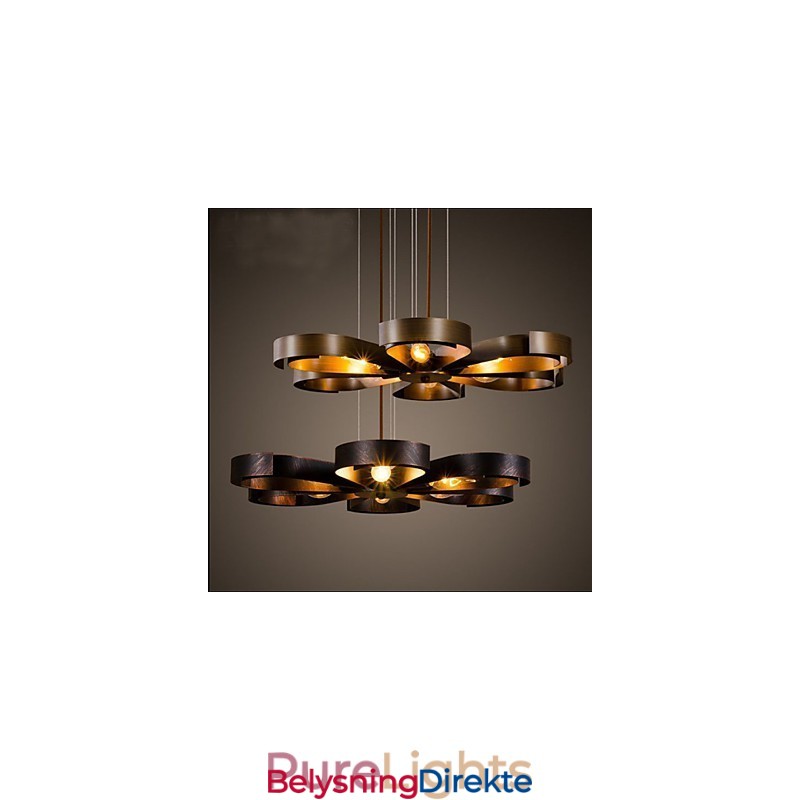 Amerikansk Landlig Jern Industriell Vindblomst Pendellampe