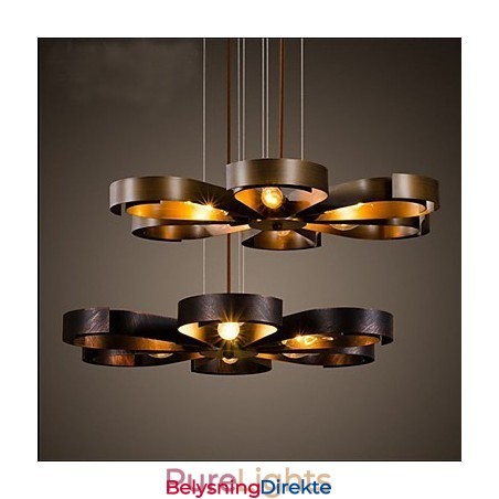 Amerikansk Landlig Jern Industriell Vindblomst Pendellampe