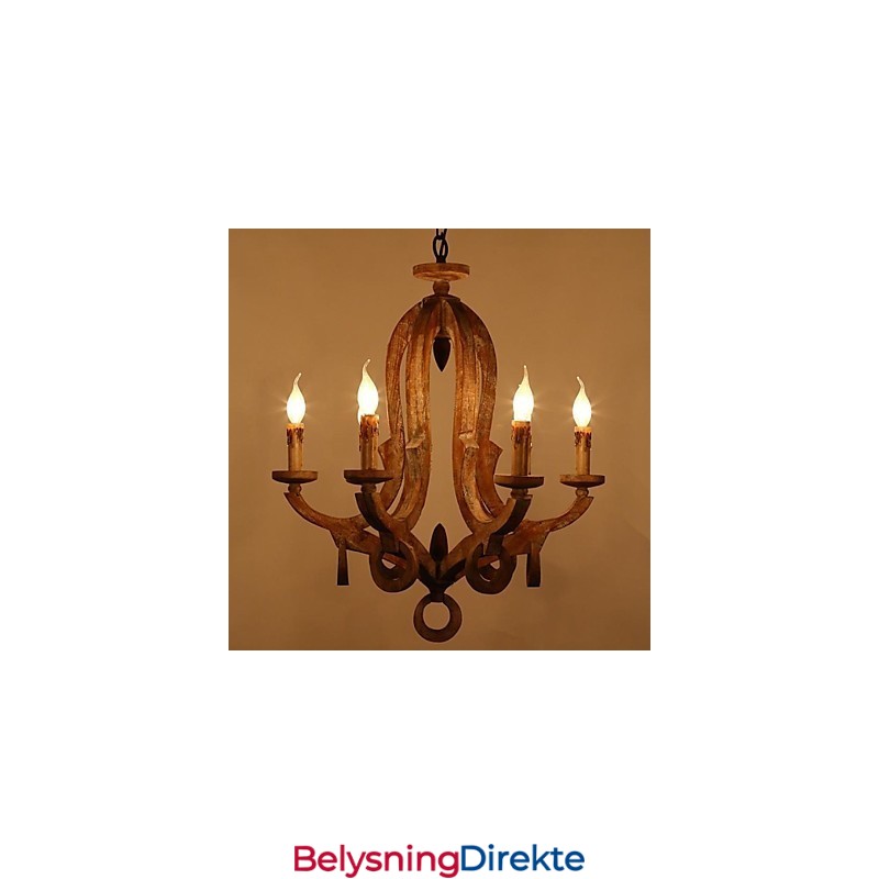 Vintage Retro Mini-Stil Malerisk Metalllysekrone