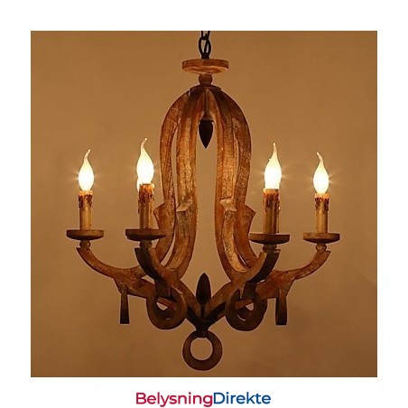 Vintage Retro Mini-Stil Malerisk Metalllysekrone