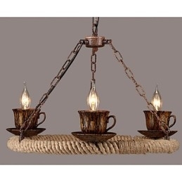 Keramisk Industrivindsløyfelysekrone Retrolron-Lysekrone Simple3