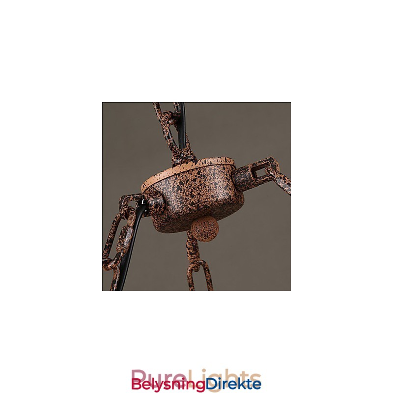 Keramisk Industrivindsløyfelysekrone Retrolron-Lysekrone Simple3