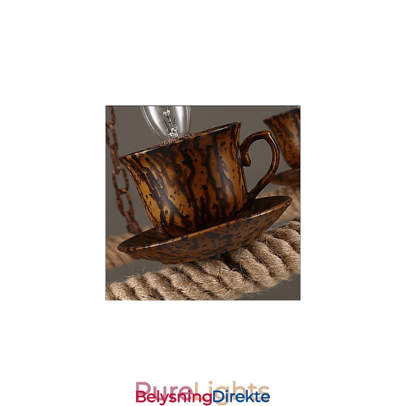 Keramisk Industrivindsløyfelysekrone Retrolron-Lysekrone Simple3