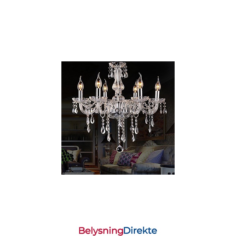 Tradisjonell Klassisk Vintage Krystall Galvanisert Krystalllysekrone