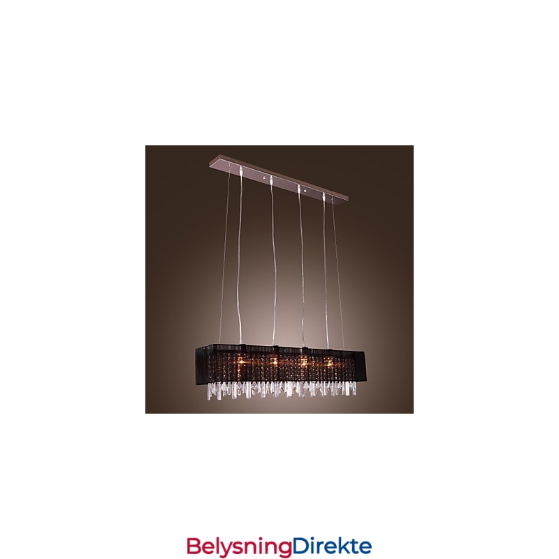 Moderne Samtids Pendellampe Med Lysøy Krystall Andre Metall