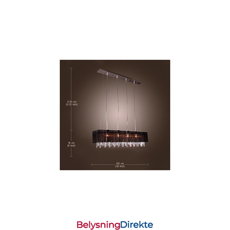 Moderne Samtids Pendellampe Med Lysøy Krystall Andre Metall