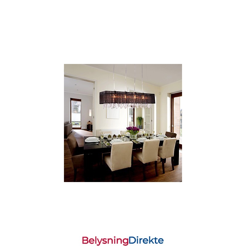 Moderne Samtids Pendellampe Med Lysøy Krystall Andre Metall