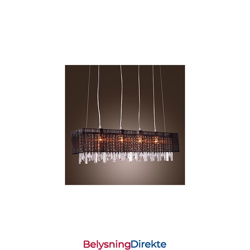 Moderne Samtids Pendellampe Med Lysøy Krystall Andre Metall