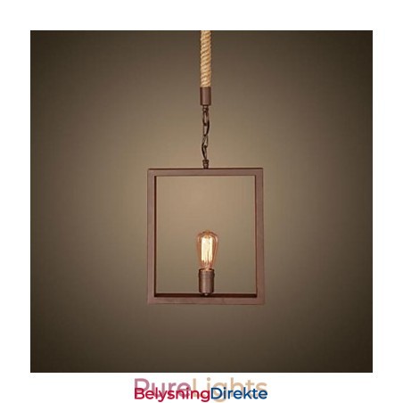 Tradisjonell Klassisk Rustikk Hytte Vintage Retro Landlig Metall Pendellampe