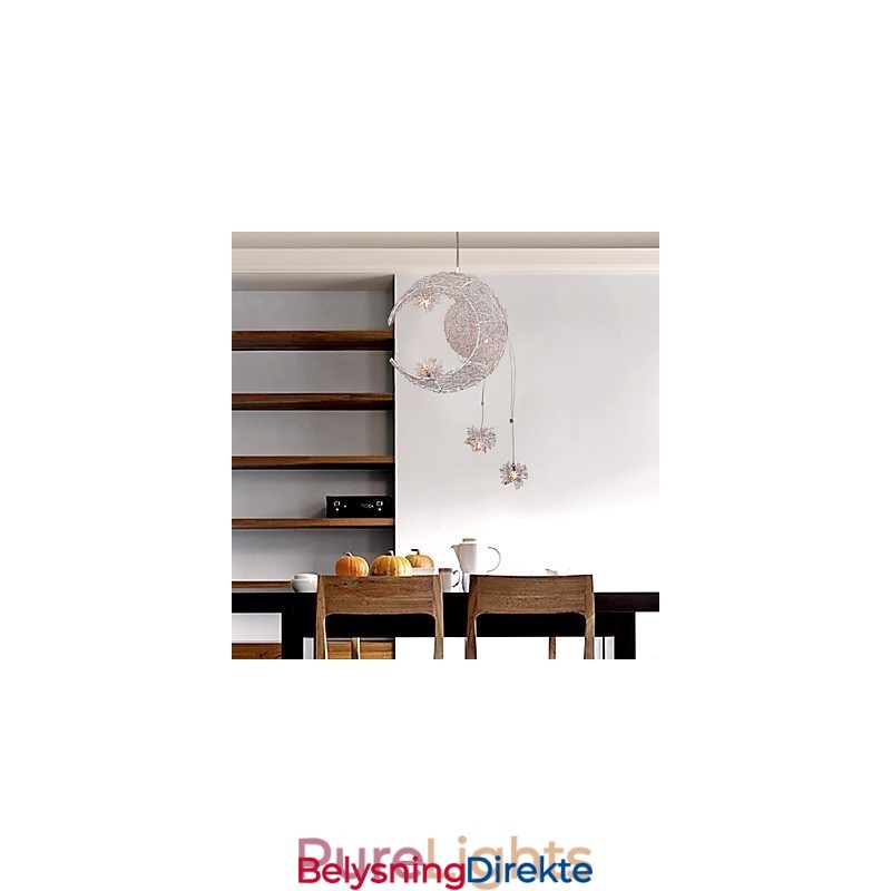 Moderne Og Moderne Globeformet Mini-Stil Galvanisert Metallpendellampe