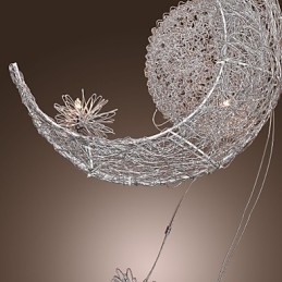 Moderne Og Moderne Globeformet Mini-Stil Galvanisert Metallpendellampe