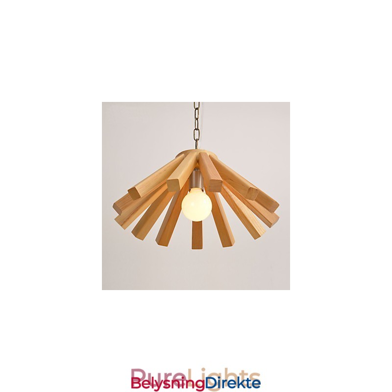 Retro Landlig Tre Bambus Pendellampe