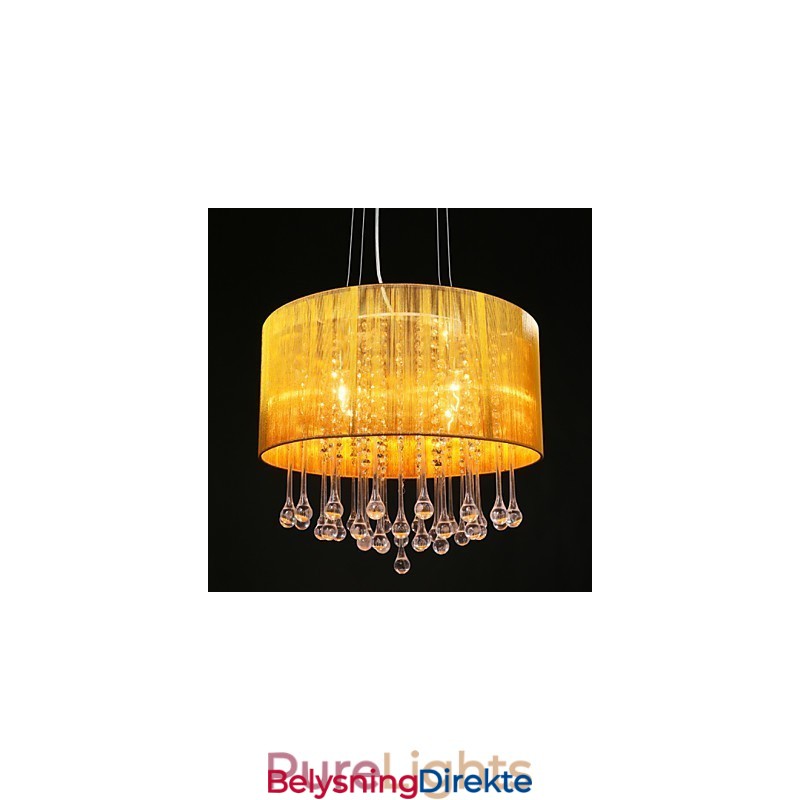 Trommependel Moderne 4-Lyss Viklingslampeskjerm Krystalllysekrone Lysekrone Moderne Minimalistisk Design