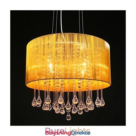 Trommependel Moderne 4-Lyss Viklingslampeskjerm Krystalllysekrone Lysekrone Moderne Minimalistisk Design