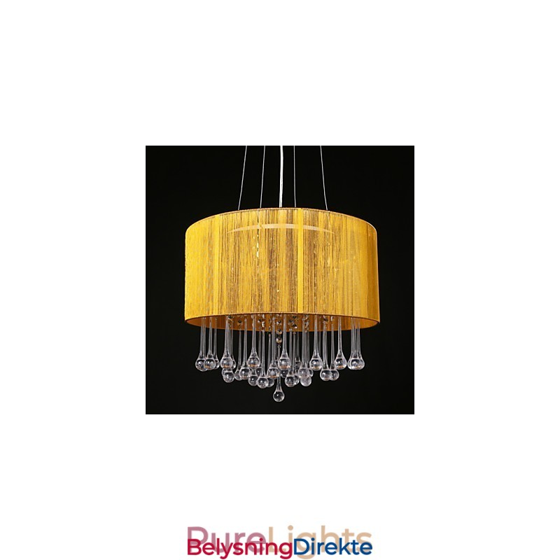 Trommependel Moderne 4-Lyss Viklingslampeskjerm Krystalllysekrone Lysekrone Moderne Minimalistisk Design